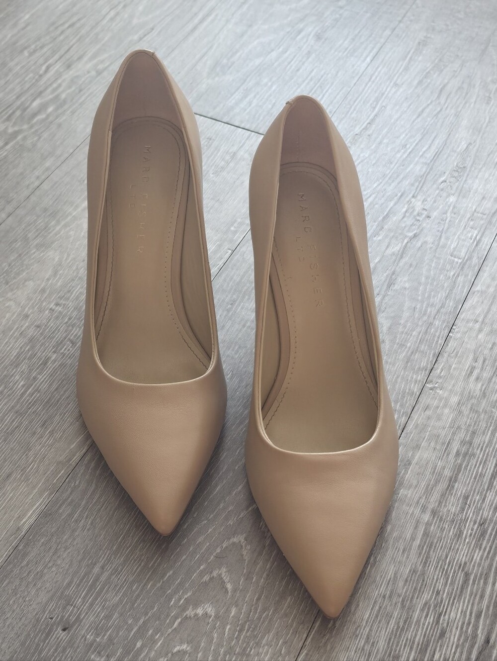 Marc Fisher Beige Pointed Toe Heels
